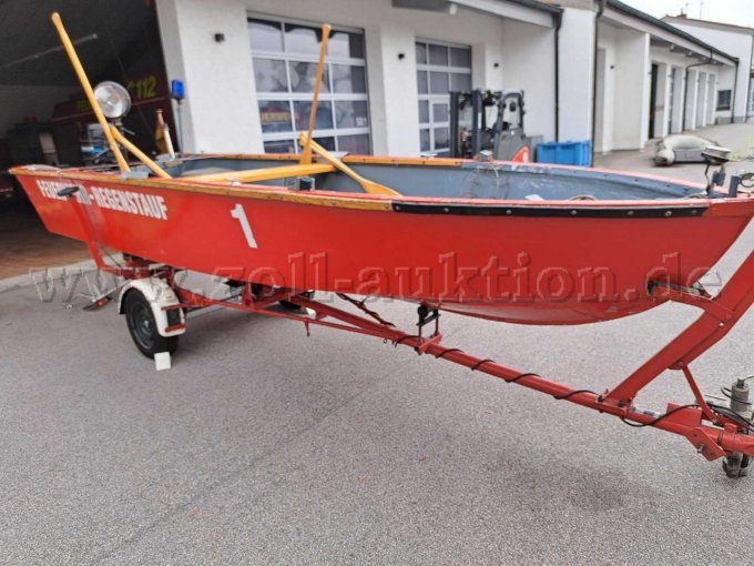 1 Motorboot unbekannten Herstellers mit Trailer und Mercury Außenbordmotor – kavel bij Zoll-Auktion, Regenstauf