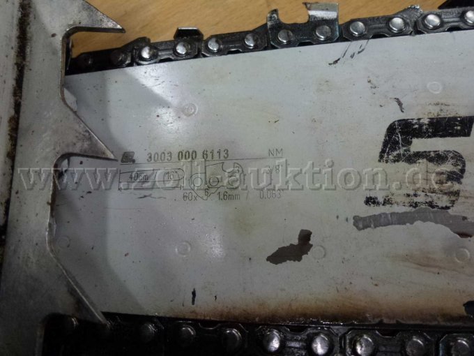 Teilansicht der Kettensäge