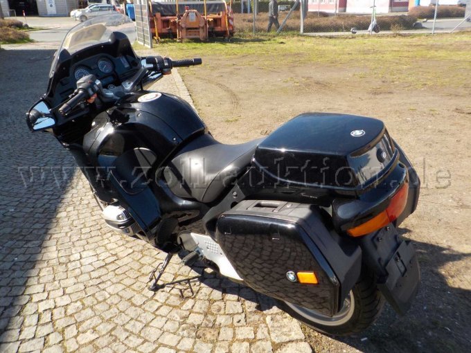 Heck- und Seitenansicht Motorrad