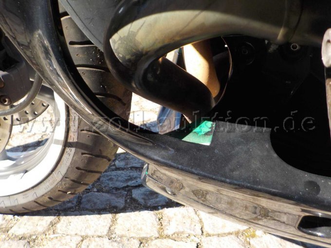 Detailbild Reste der grünen Lackierung