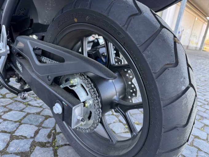 Blick auf das Hinterrad