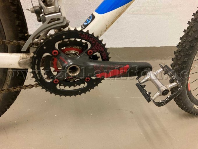 Ansicht Zahnkränze, Tretkurbel, Pedal