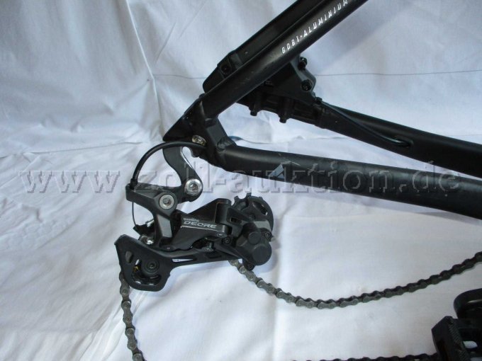 Ansicht Hinterradnabe mit Shimano Deore Schaltwerk