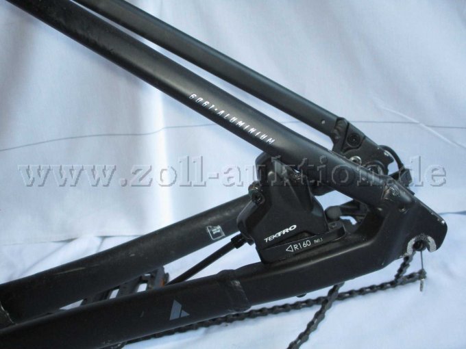 Teilansicht Hinterradnabe mit Tektro Bremsblock