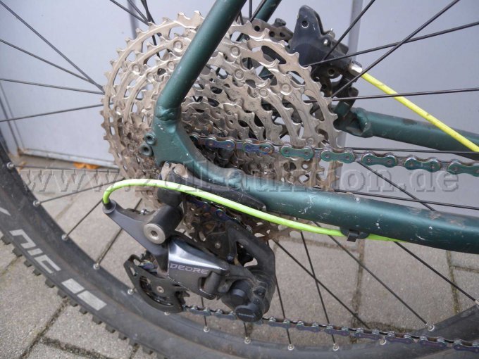 Ansicht Hinterreifen mit Schaltung