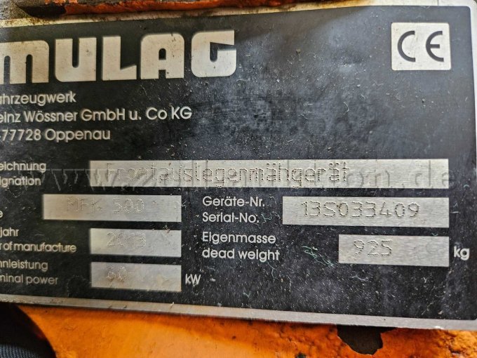 Typenschild Mulag