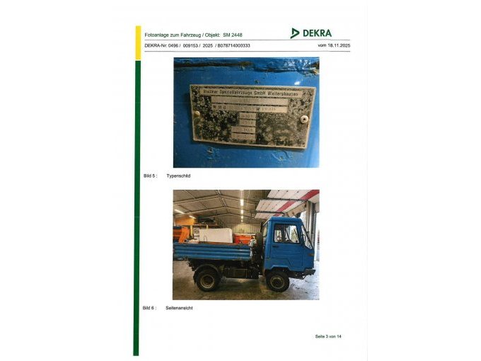 Typenschild, Seitenansicht von rechts