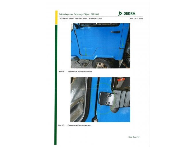 Kabine außen links, Spiegelhalterung links