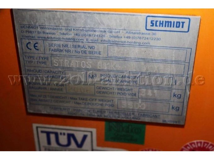 Typenschild Streuautomat