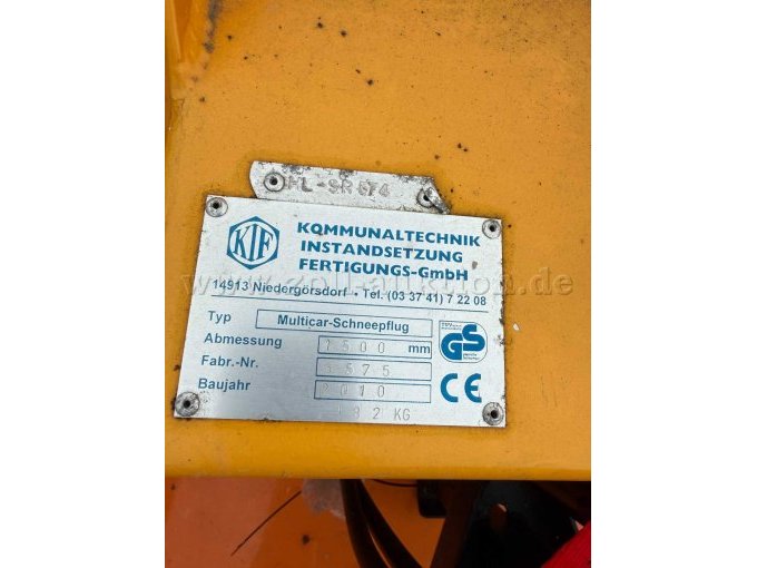 Typschild Schneepflug