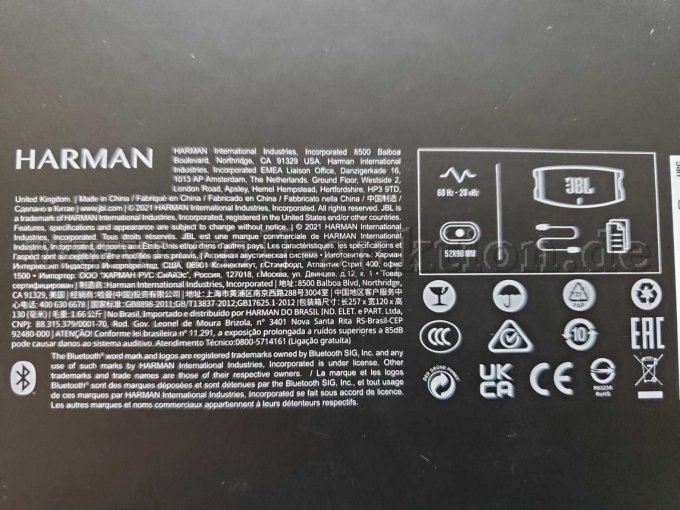 Unterseite mit CE Kennung