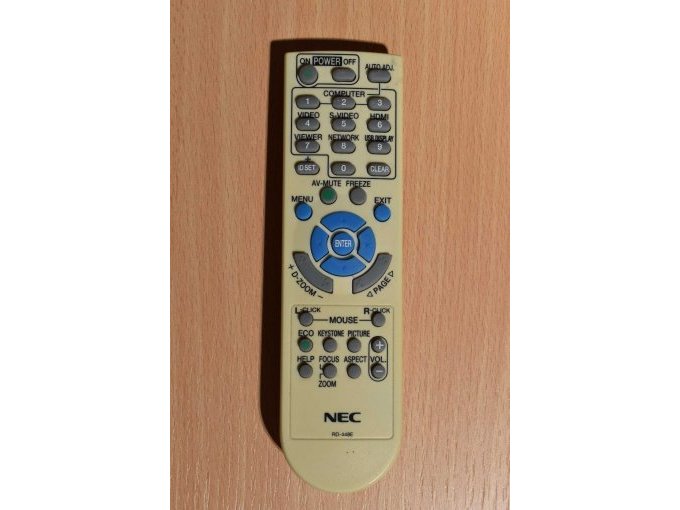 NEC UM280W Nahbereichsbeamer Kurzdistanzbeamer
Ansicht Fernbedienung