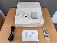 NEC UM280W Nahbereichsbeamer Kurzdistanzbeamer mit Stromkabel und Fernbedienung