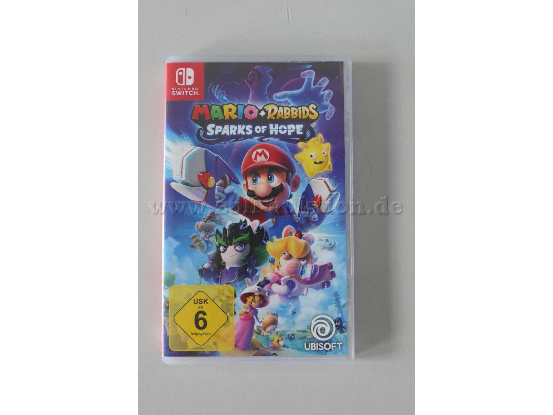Nintendo Switch Spiel "Mario + Rabbids Sparks of Hope" OVP Gesamtansicht von vorne