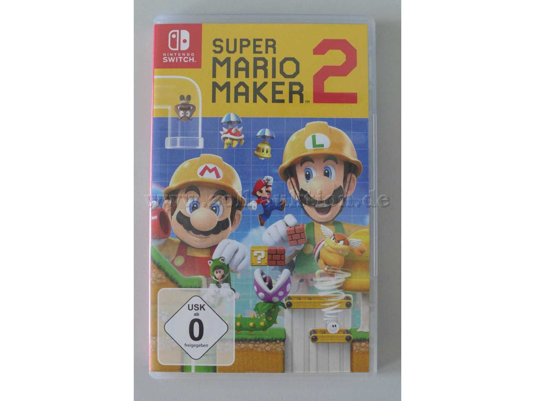 Nintendo Switch Spiel "Super Mario Maker 2" OVP Gesamtansicht von vorne