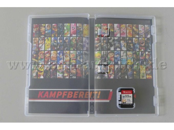 Nintendo Switch Spiel "Super Smash Bros. Ultimate" OVP Gesamtansicht OVP innen