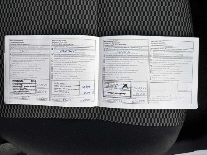 Auszug aus dem Serviceheft