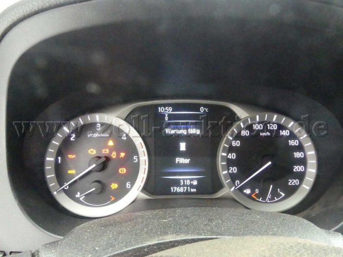 Anzeige Wartung Partikelfilter