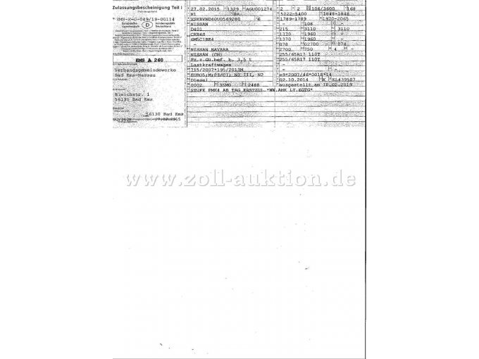 Fahrzeugschein
