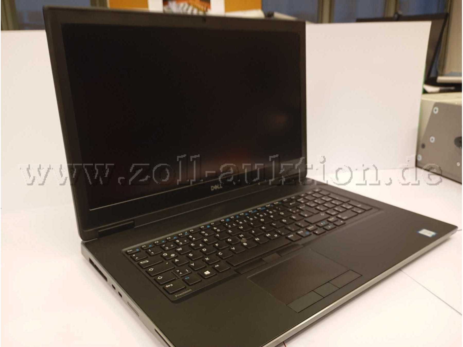 Vordere offene Ansicht mit Touchpad, Tastatur und Bildschirm.