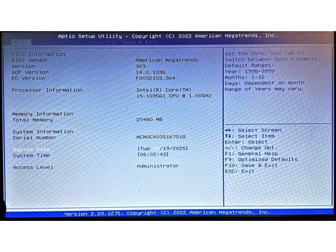 Funktionstest und BIOS