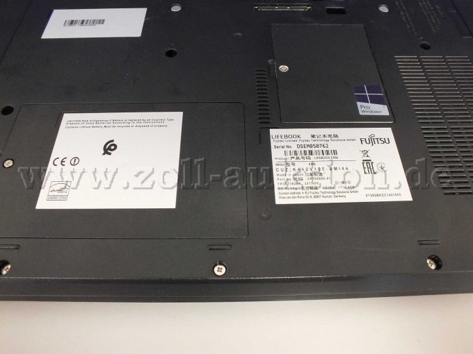 Detailaufnahme der Beschreibung und CE-Kennung