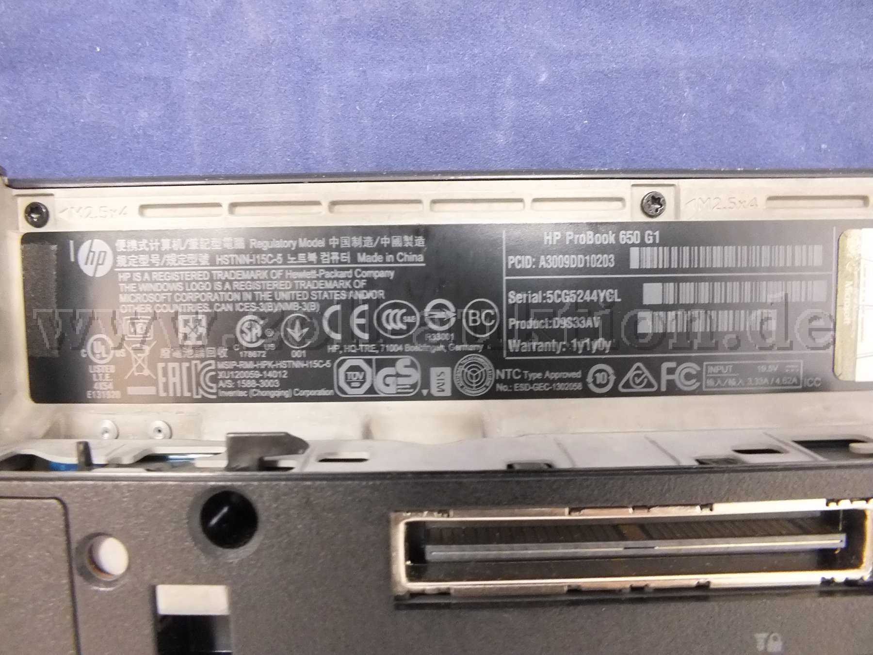 Typenbezeichnung und CE- Kennung