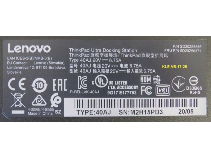 Dockingstation Produktinformationen (Musterbild)