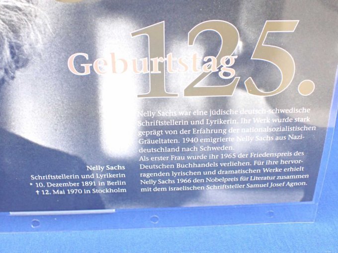 Erklärungstext zum Numisblatt Nelly Sachs
