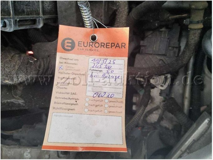 Wartungsnachweis - letzer Ölservice