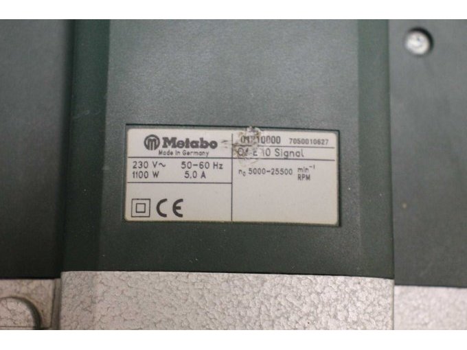 Sicht auf das Typenschild