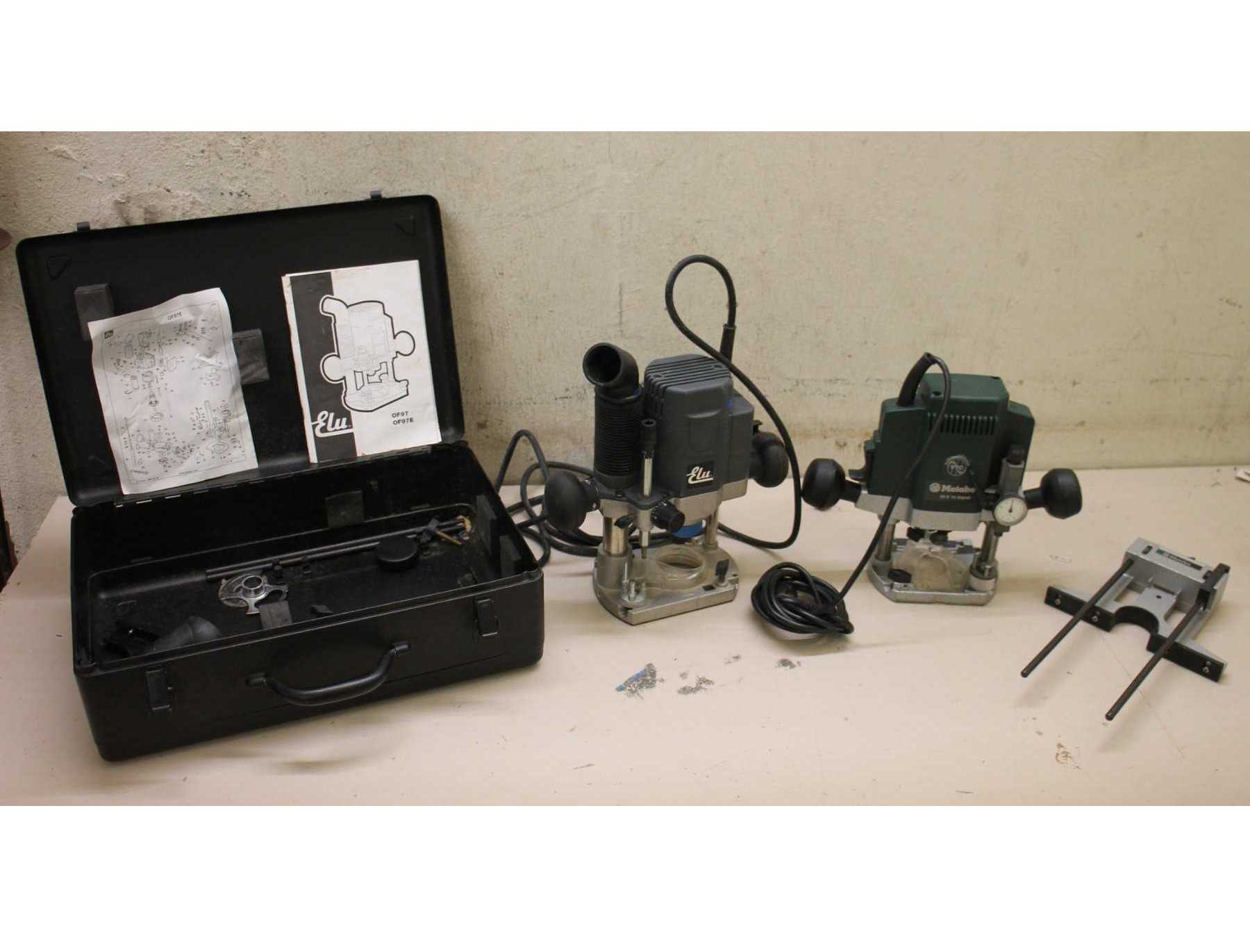 1 Oberfräse „Metabo“ und 1 Oberfräse „Elu“