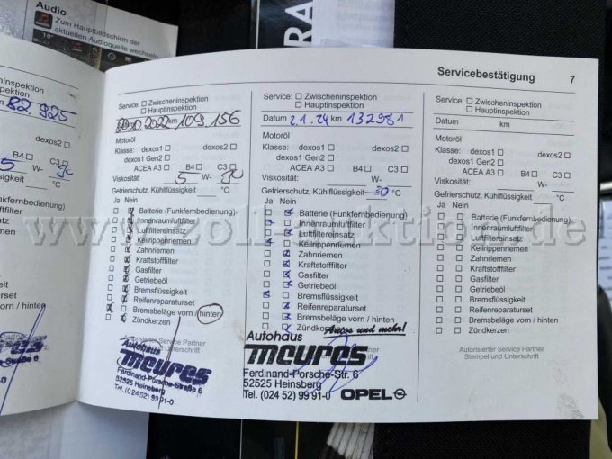 Servicebestätigung