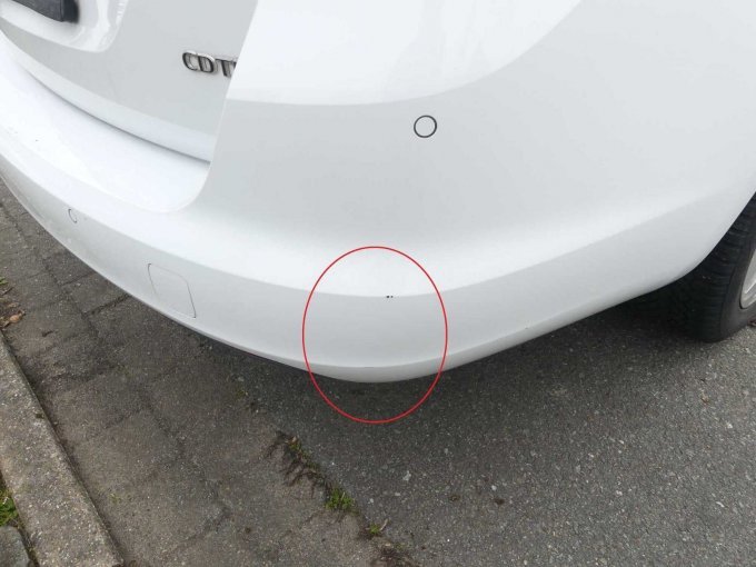 Anfahrschaden Stoßfänger hinten