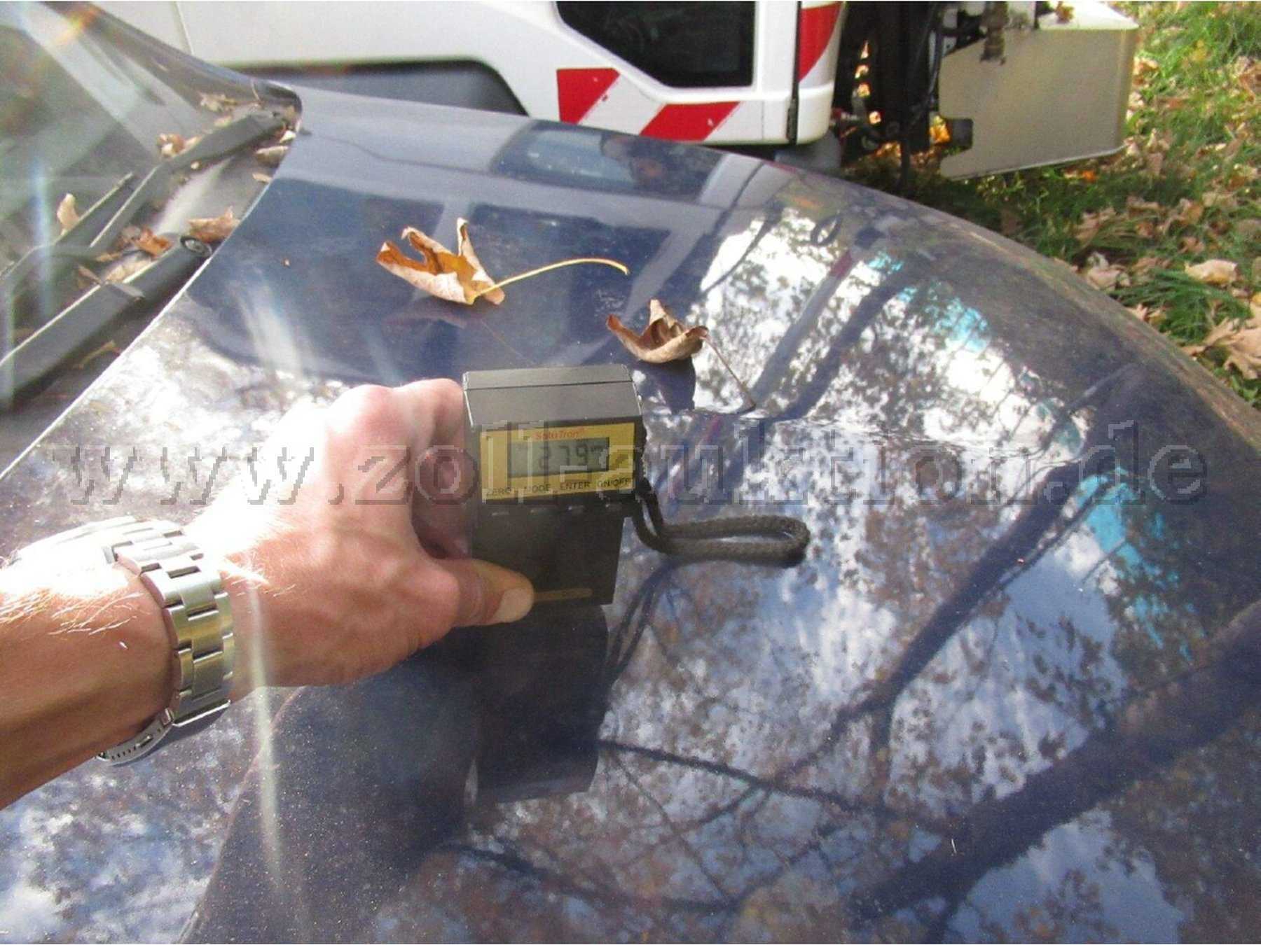 Motorhaube erhöhter Lackaufbau