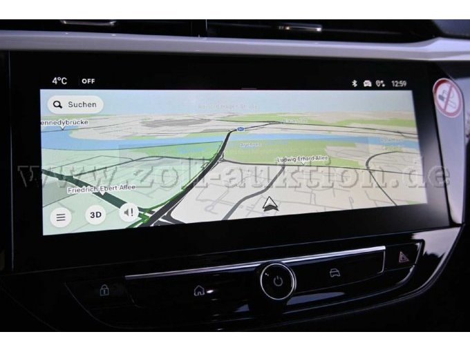 Ansicht Multimediadisplay mit Navigation