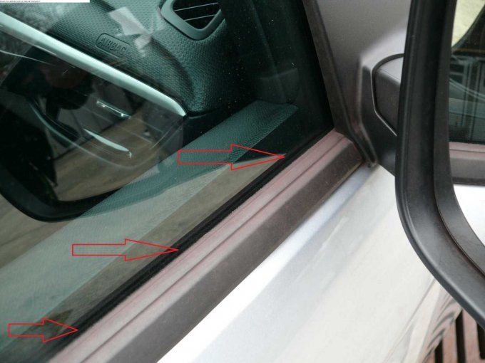 Beispielschaden Kohle und Erz Rückstande Gummidichtung Beifahrertür