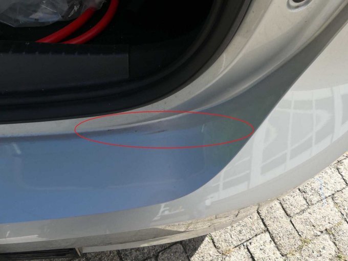 Beispiel-Schaden Stoßfänger hinten