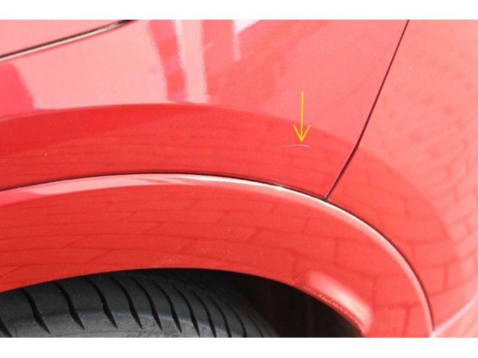 Ansicht Seitenwand links verschrammt