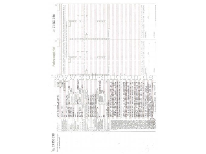 Fahrzeugbrief Seite 2
