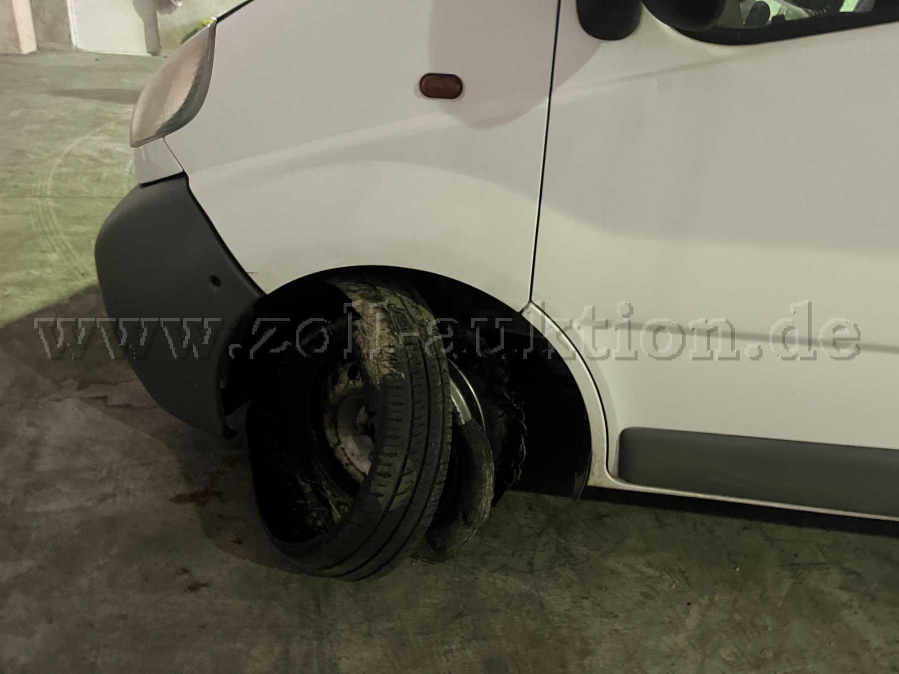 defekter Reifen