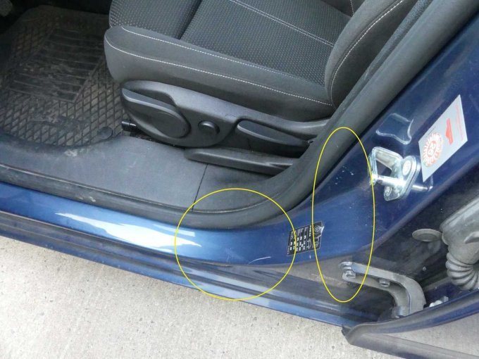 Schäden Einstiegsbereich