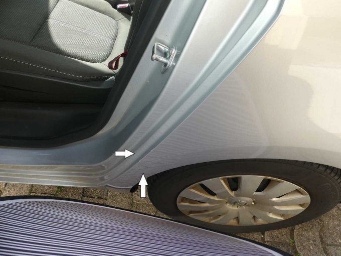 Delle Radlauf hinten links