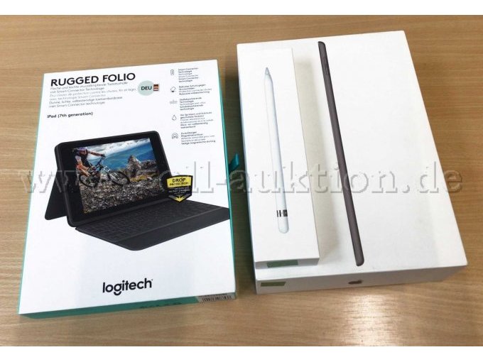 iPad_7, Apple_Pencil_Rugged_Folio_Packungen