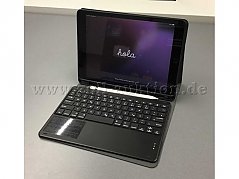 Apple IPad 7, Qwertz Tastatur, Apple Pencil stehend auf