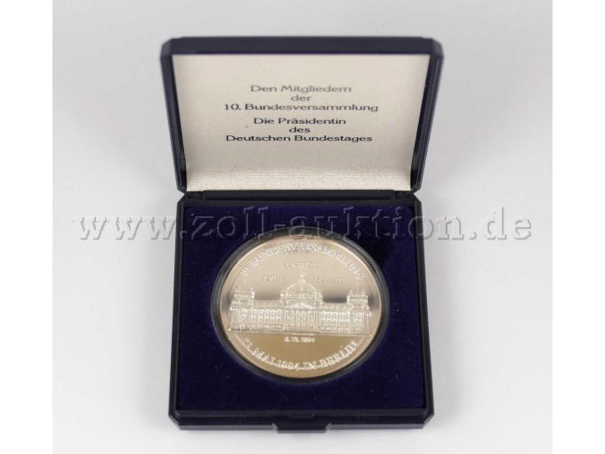 Original König - Medaille -10.Bundesversammlung- im original Etui, 999 Silber