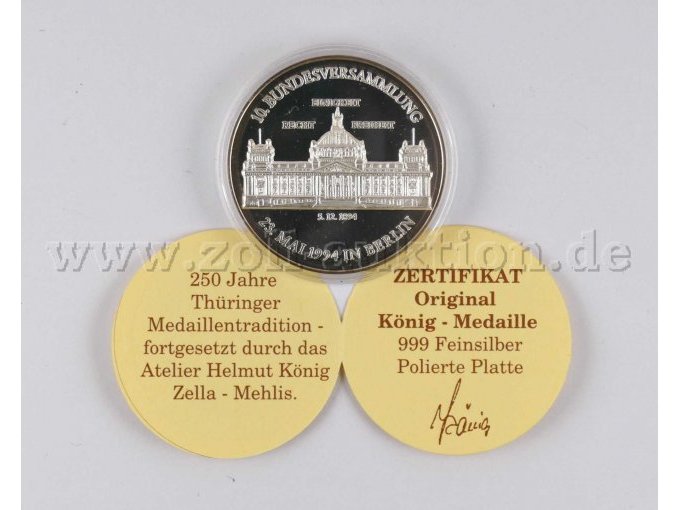 Medaille mit Zertifikat