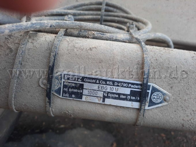 Typenschild der Achsen