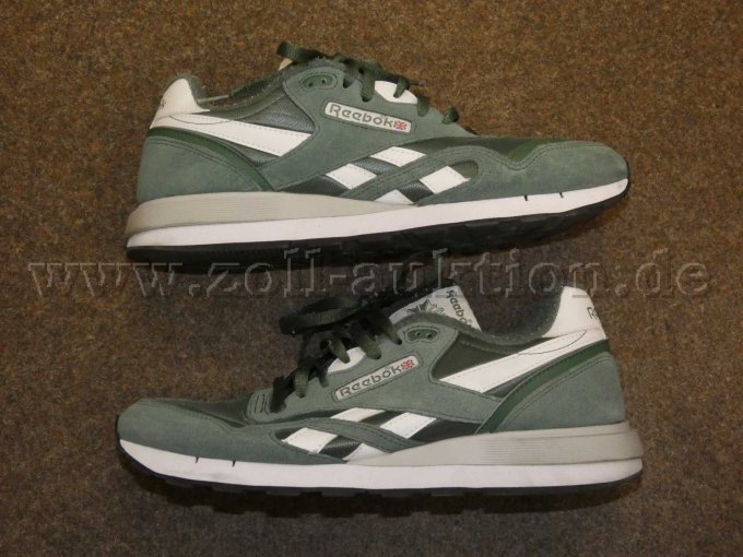 1 Paar Green Reebok Classic Nylon 89 Schuhe für Herren, Größe 46, gebraucht – foto 3 – kavel bij Zoll-Auktion, Pirna