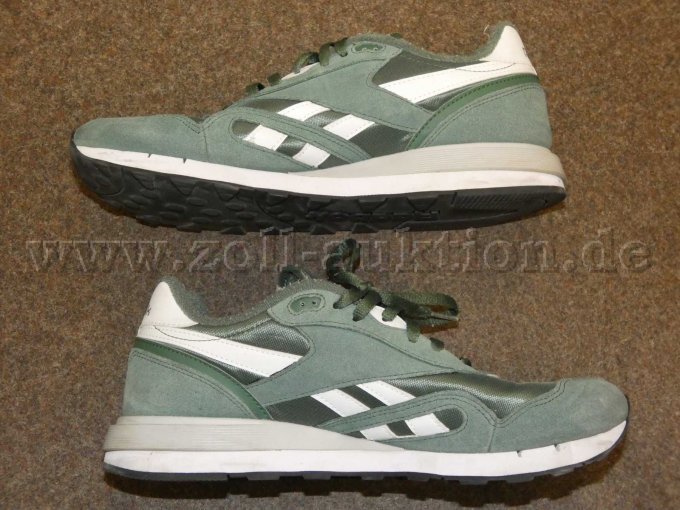 1 Paar Green Reebok Classic Nylon 89 Schuhe für Herren, Größe 46, gebraucht – kavel bij Zoll-Auktion, Pirna